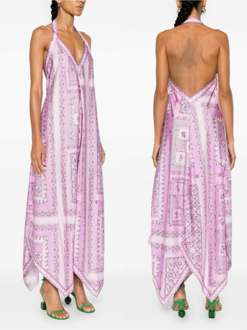 Emilio Pucci Silk Festa Print Maxi Dress, IT 40/ US 4